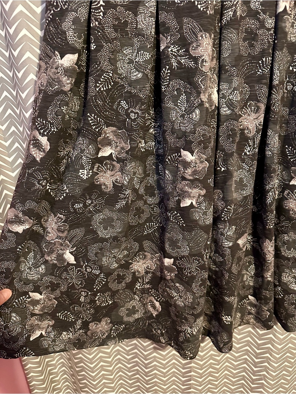 Patagonia | Laurel Ridge Dress Gray Black Floral, Size S View 3